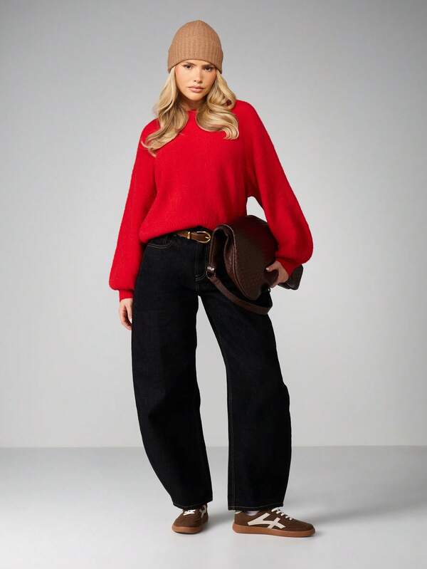 Missguided MISSGUIDED Christmas Oversized Crew Neck Knit Jumper