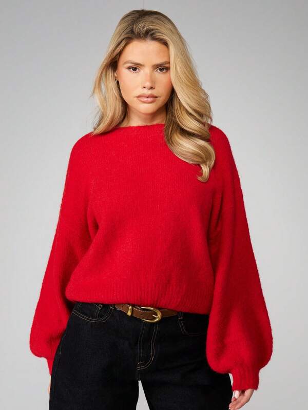 missguided MISSGUIDED Christmas Oversized Crew Neck Knit Jumper