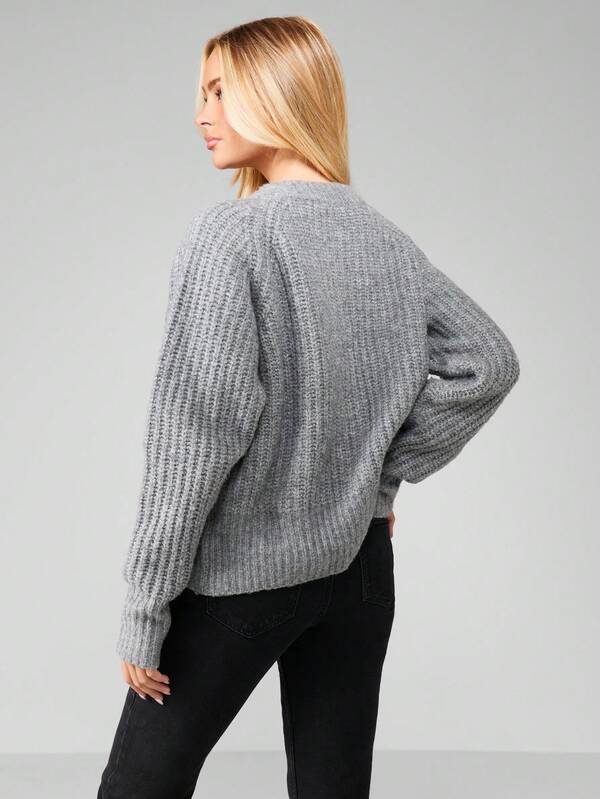 Missguided MISSGUIDED Chunky Knit Button Front Cardigan