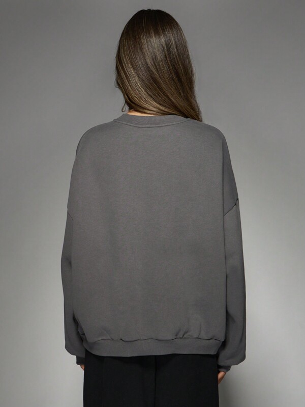 Missguided MISSGUIDED Classic Chicago Varsity Style Oversized Sweatshirt