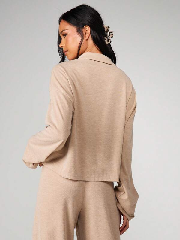 Missguided MISSGUIDED Collared Cardigan With Tie Front