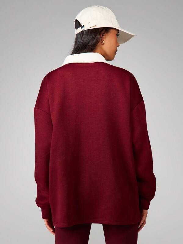 Missguided MISSGUIDED Collared Sweatshirt With Brooklyn Print