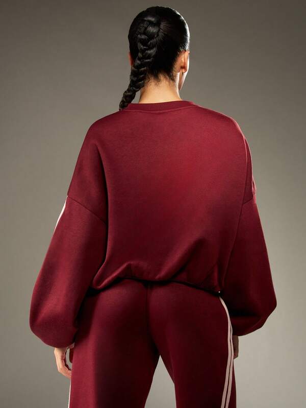 Missguided MISSGUIDED Color Block Oversized Sweatshirt With Numeric Detail And Stripe