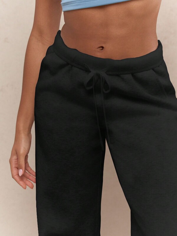 Missguided MISSGUIDED Comfy Athletic Wide Leg Sweatpants With Drawstring