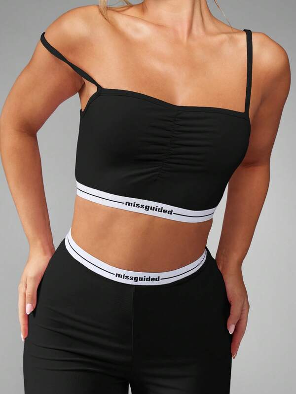 Missguided MISSGUIDED Comfy Ruched Slim Fit Lounge Set