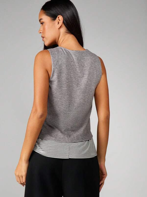 Missguided MISSGUIDED Contrast Cami With Tie Detail