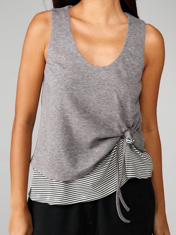 Missguided MISSGUIDED Contrast Cami With Tie Detail