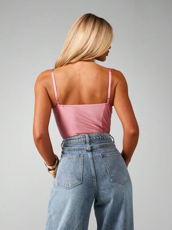 Missguided MISSGUIDED Corset Bustier Bodysuit With Structured Cups