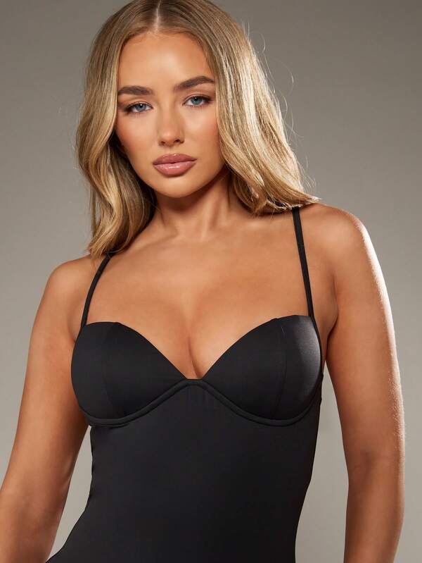 Missguided MISSGUIDED Corset Style Bodycon Mini Dress With Bustier Detail