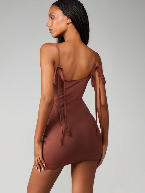 Missguided MISSGUIDED Cowl Neck Rose Print Mini Dress