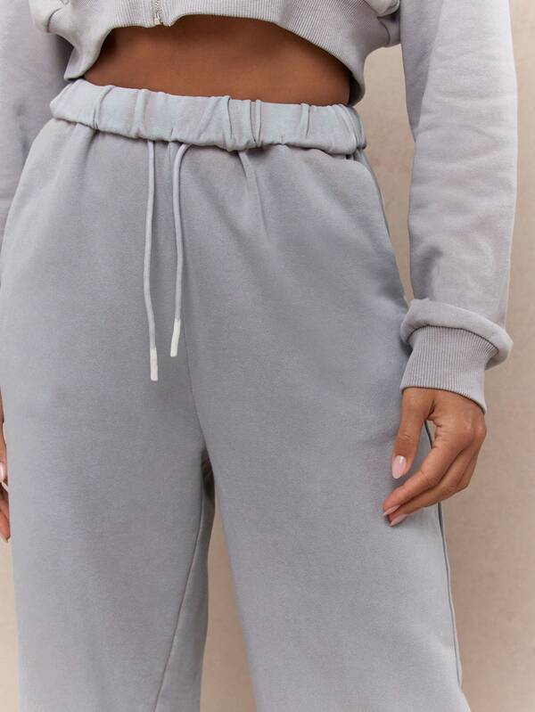 Missguided MISSGUIDED Cozy Athleisure Wide Leg Pocketed Sweatpants