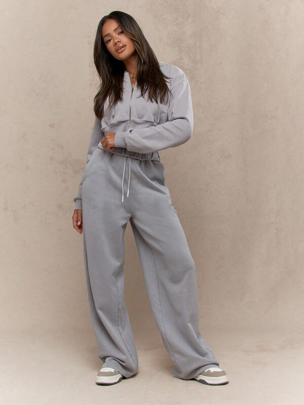 Missguided MISSGUIDED Cozy Athleisure Wide Leg Pocketed Sweatpants