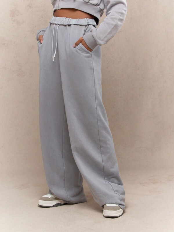 missguided MISSGUIDED Cozy Athleisure Wide Leg Pocketed Sweatpants