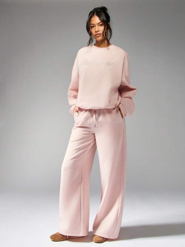 Missguided MISSGUIDED Cozy Oversized Wide Leg Sweatpants