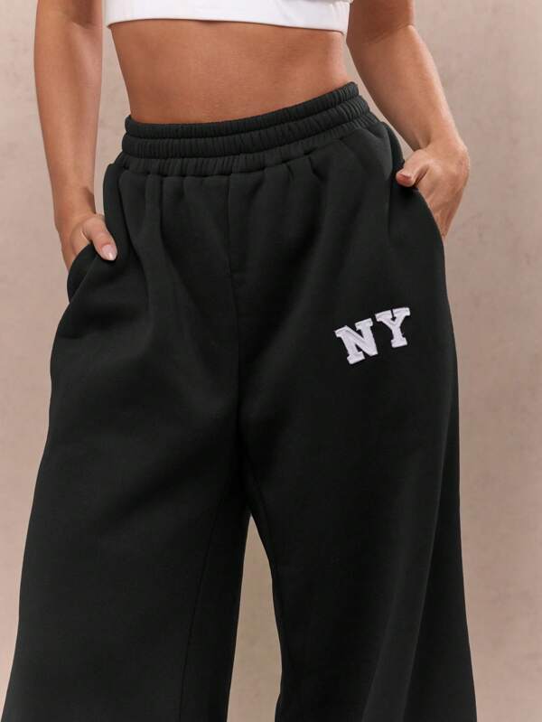 Missguided MISSGUIDED Cozy Wide Leg Oversized Sweatpants With Pockets