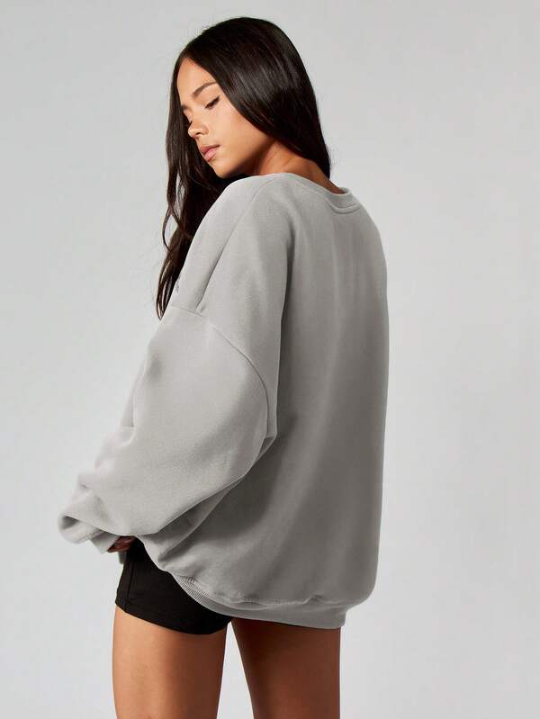 Missguided MISSGUIDED Crew Neck Sweatshirt With Text Logo