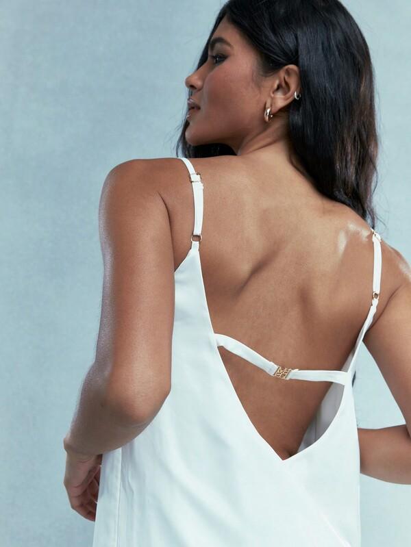 Missguided MISSGUIDED Crinkle Long Hem Cami Maxi Dress