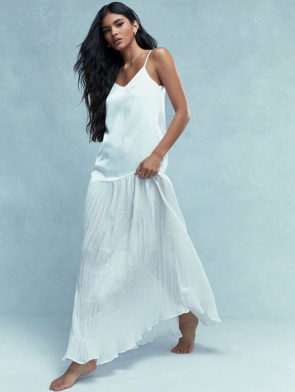 missguided MISSGUIDED Crinkle Long Hem Cami Maxi Dress