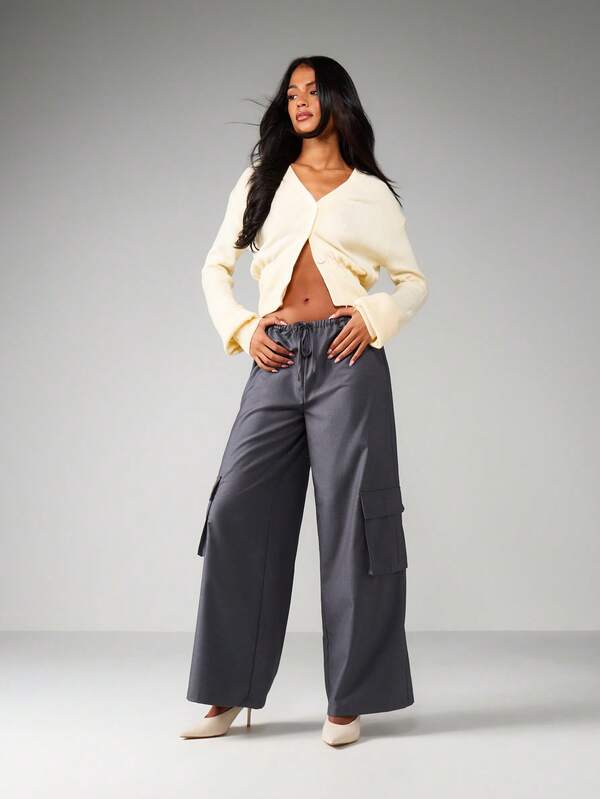 Missguided MISSGUIDED Cropped Button Front Cardigan With Ribbed Waist