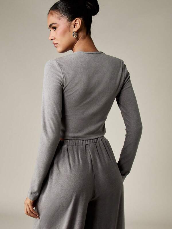 Missguided MISSGUIDED Cropped Button Through Cardigan With Long Sleeves