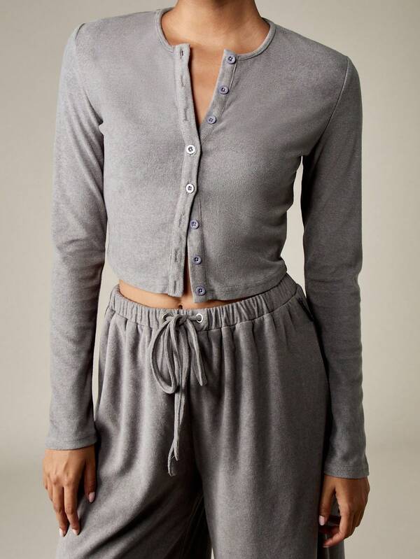 Missguided MISSGUIDED Cropped Button Through Cardigan With Long Sleeves