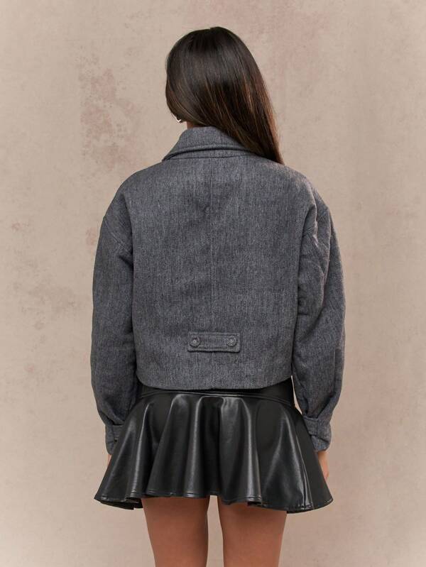 Missguided MISSGUIDED Cropped Double Breasted Modern Classic Blazer