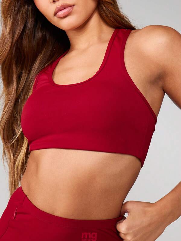 missguided MISSGUIDED Cross Back Sports Bra With Adjustable Straps