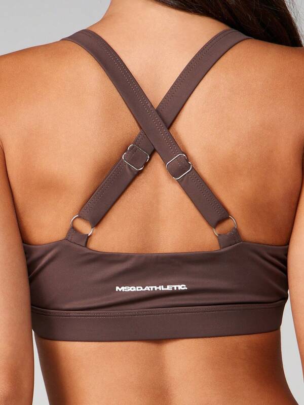 Missguided MISSGUIDED Cross Back Sports Bra With Cut Out