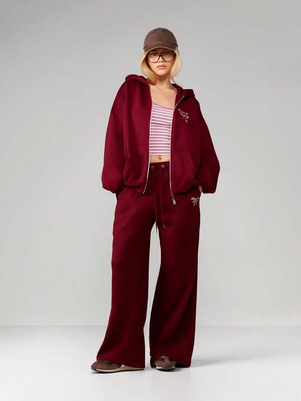 Missguided MISSGUIDED Crossover Back Bodysuit Jumpsuit With Wide Legs