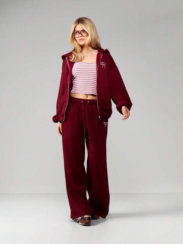 Missguided MISSGUIDED Crossover Back Bodysuit Jumpsuit With Wide Legs