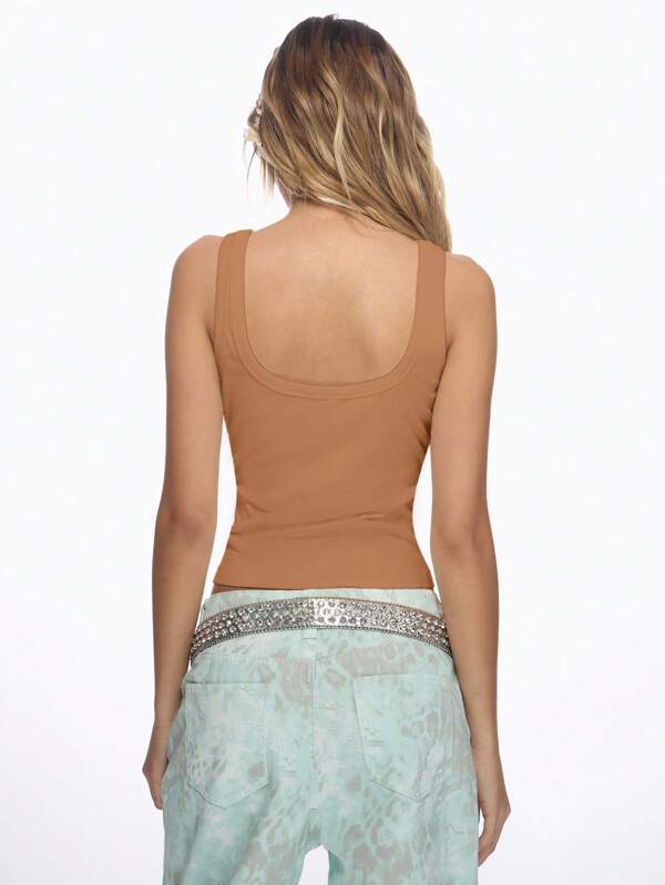 Missguided MISSGUIDED Crystal Rhinestone Embellished Tank Top Cami