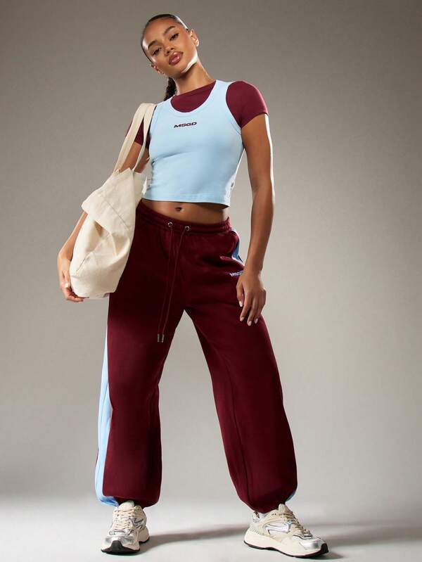 Missguided MISSGUIDED Cuffed Joggers With Side Stripes