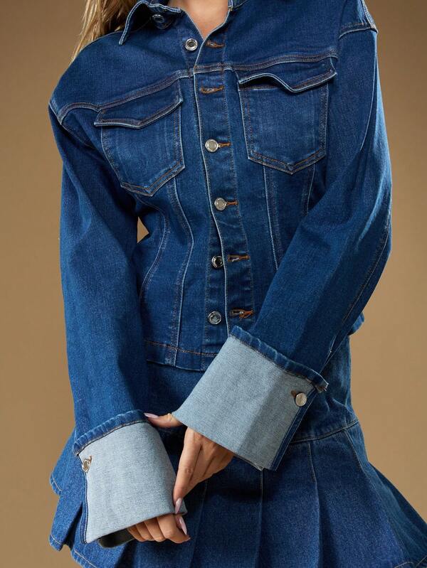 Missguided MISSGUIDED Denim Jacket With Turn Up Cuffs