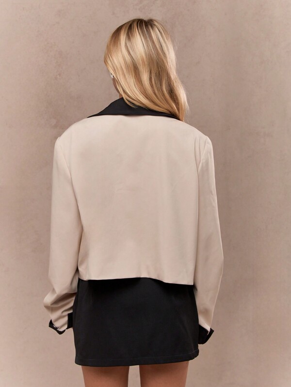 Missguided MISSGUIDED Designer Cropped Lightweight Racing Style Sports Jacket