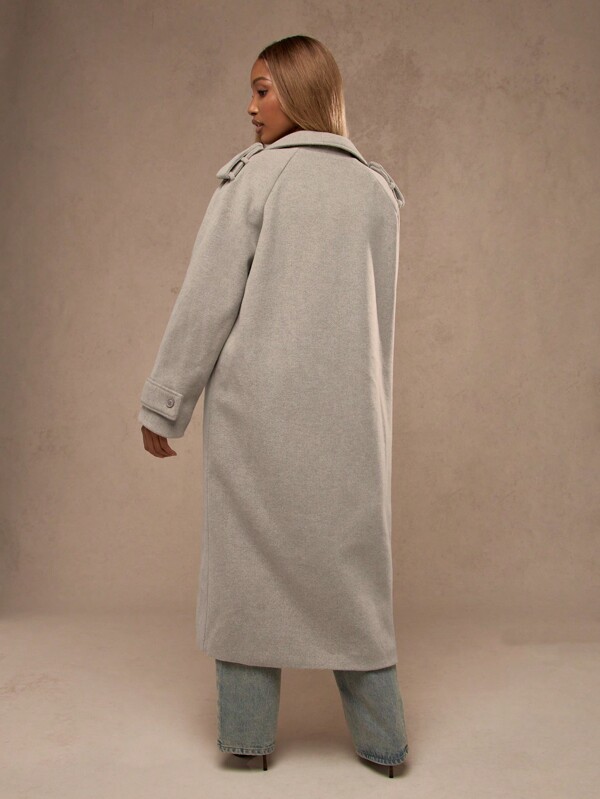 Missguided MISSGUIDED Designer Wool Maxi Length Overcoat
