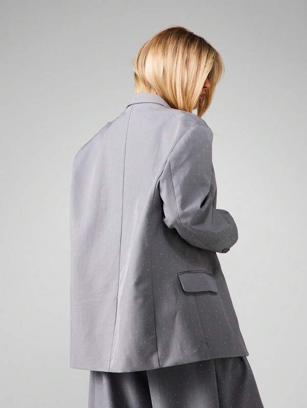 Missguided MISSGUIDED Diamante Blazer With Sparkly Details