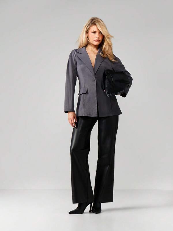 Missguided MISSGUIDED Double Breasted Blazer With Lapels