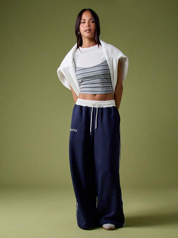 Missguided MISSGUIDED Double Layer Striped T-Shirt With Contrast Detail