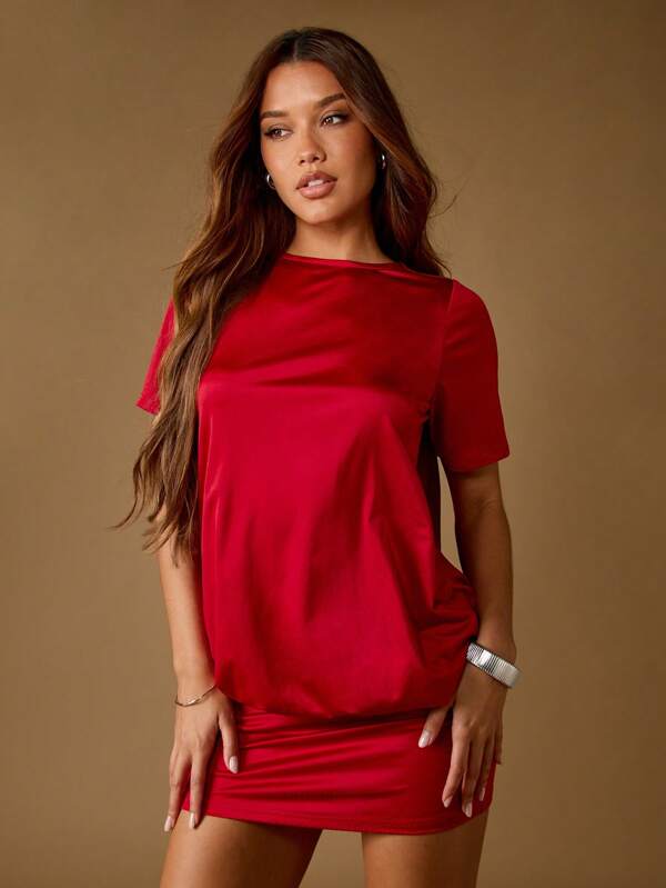 missguided MISSGUIDED Draped Back Mini Dress With Open Back Design