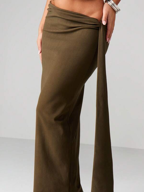 Missguided MISSGUIDED Draped Wrap Detail Maxi Skirt