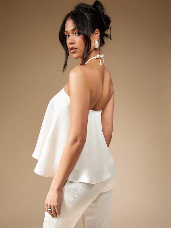 Missguided MISSGUIDED Elegant A-Line Flowy Draped Skirt