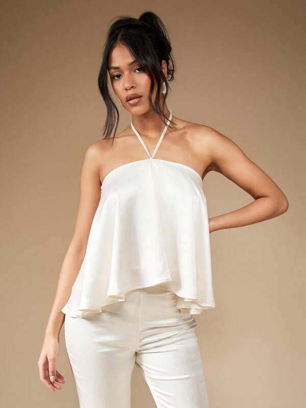 Missguided MISSGUIDED Elegant A-Line Flowy Draped Skirt