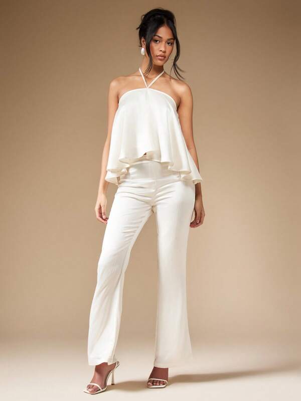 Missguided MISSGUIDED Elegant A-Line Flowy Draped Skirt