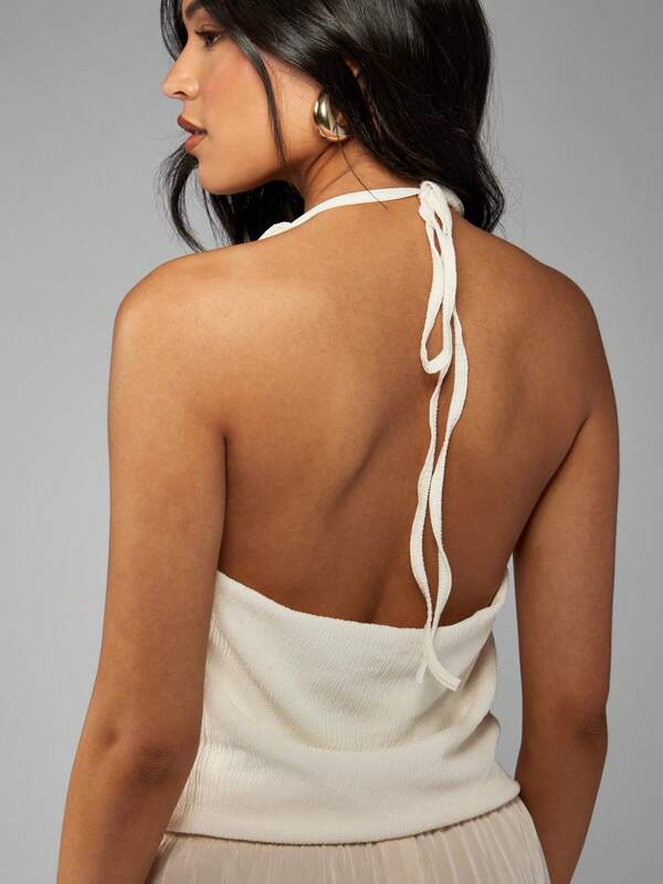 Missguided MISSGUIDED Elegant Draped Cowl Neck Tank Top