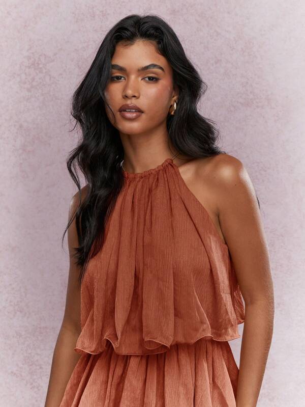 Missguided MISSGUIDED Elegant Layered Tiered Ruffle Mini Dress