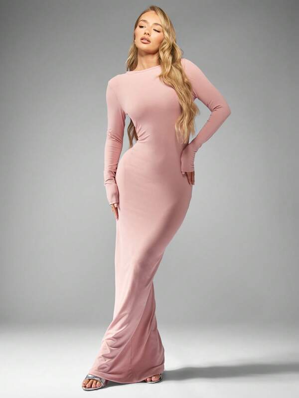 missguided MISSGUIDED Elegant Long Sleeve Form-Fitting Maxi Dress