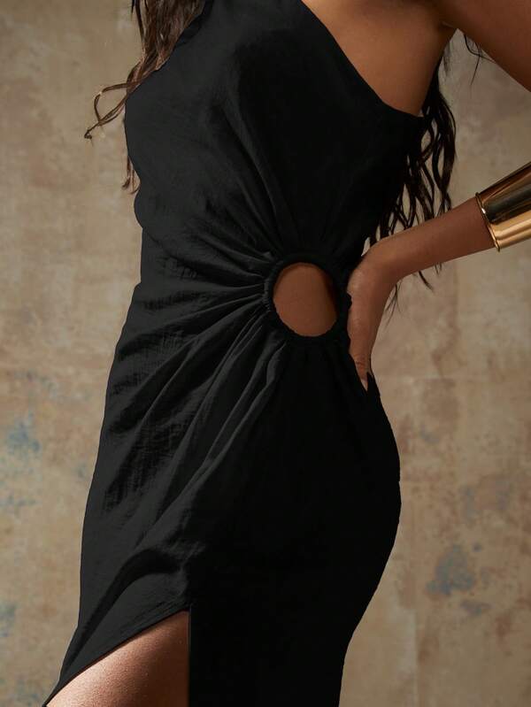 Missguided MISSGUIDED Elegant Modern One Shoulder Cutout Long Dresses