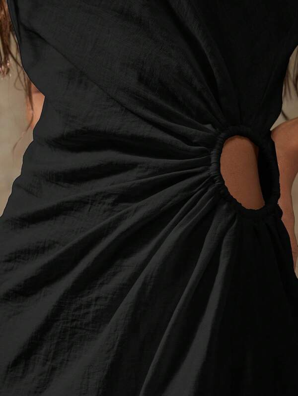 Missguided MISSGUIDED Elegant Modern One Shoulder Cutout Long Dresses