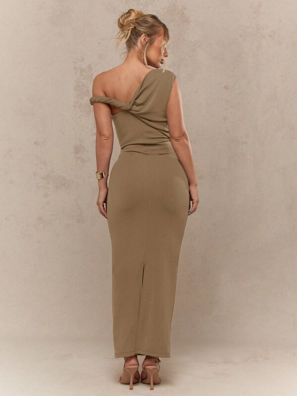 Missguided MISSGUIDED Elegant Off-Shoulder Midaxi Dress Bodycon Evening Gown