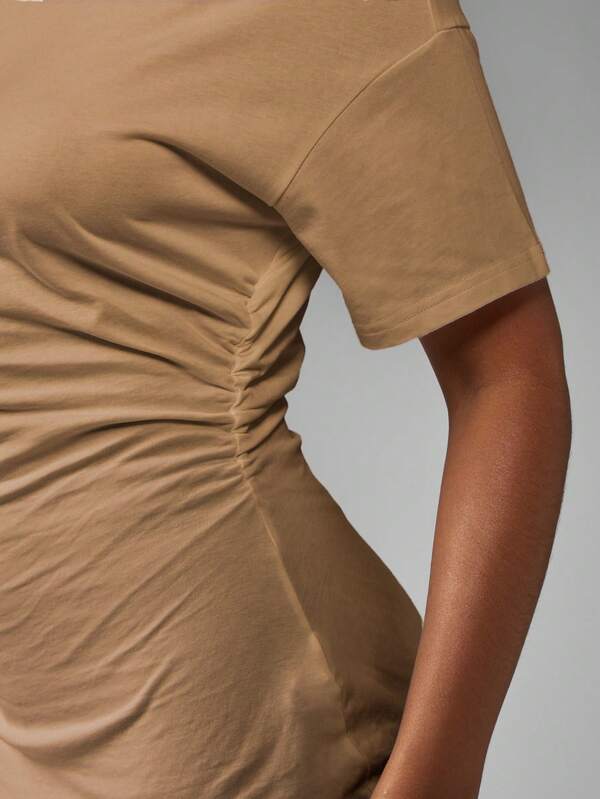 Missguided MISSGUIDED Elegant Oversized Cinched Waist Design T Shirt